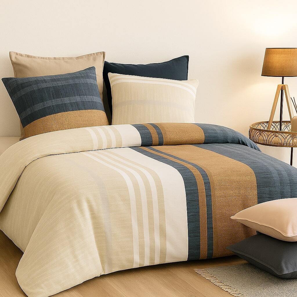 Romane - Parure Housse De Couette - 100% Coton 57Fils - Imprimé