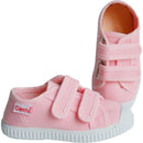 Chaussures Baskets Tennis En Toiles Scratchs - Rose - Mixte