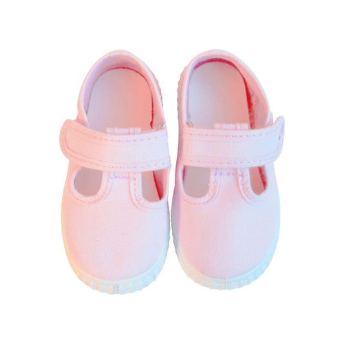 Salomé Scratch Canvas Sandals Shoes - Pale Pink - Girls