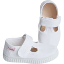 Chaussures Sandales En Toiles Salomé Scratch - Blanc - Mixte