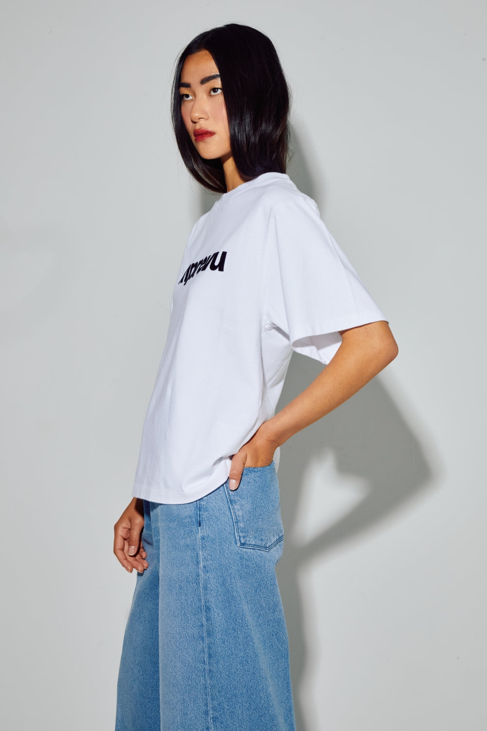Colette Velvet Logo T-shirt Made In Portugal - Black