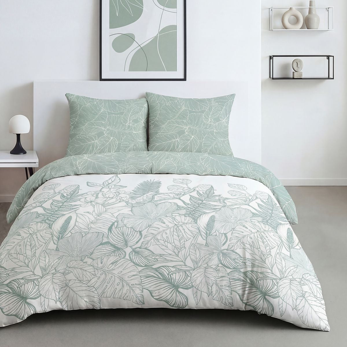 Sunshine - Parure De Lit Motif 20.23 - Celadon