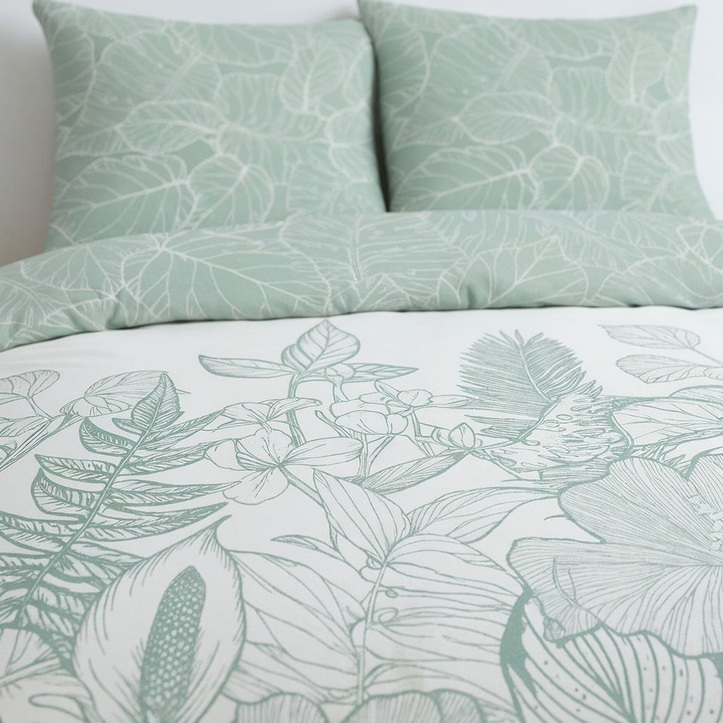 Sunshine - Parure De Lit Motif 20.23 - Celadon