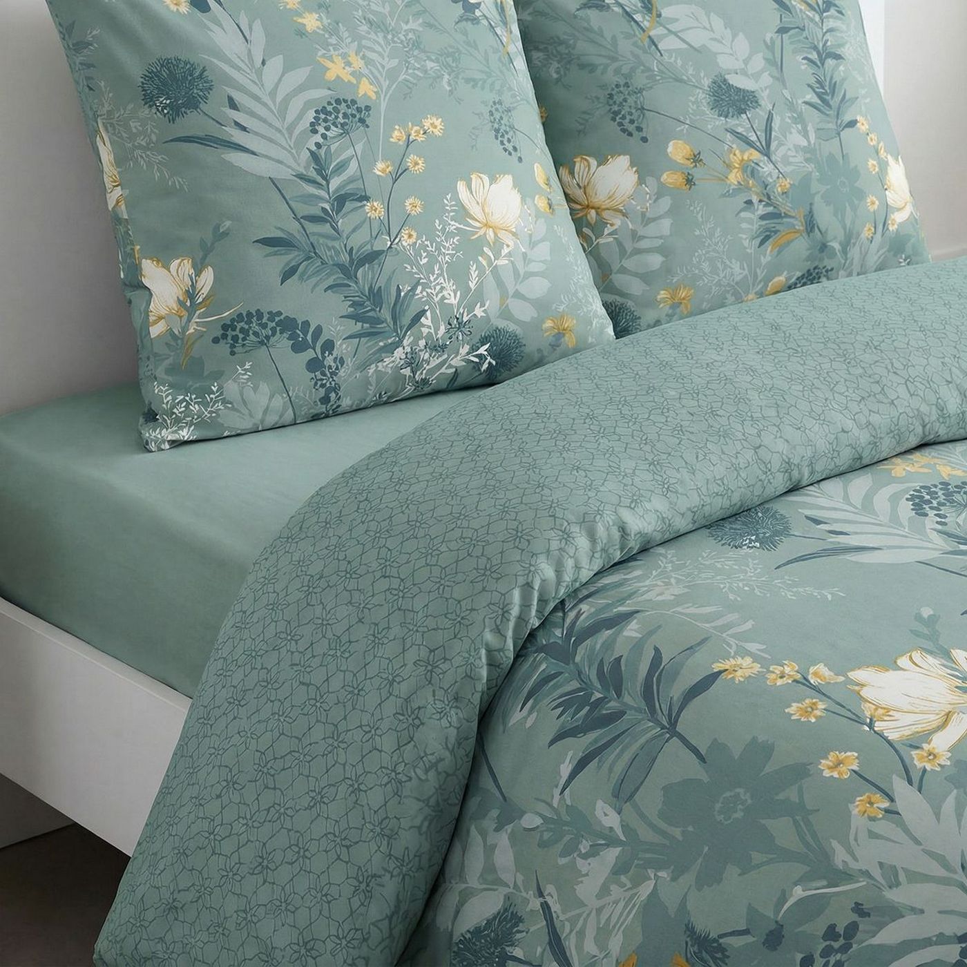 Sunshine - Parure De Lit Motif 20.37 - Celadon