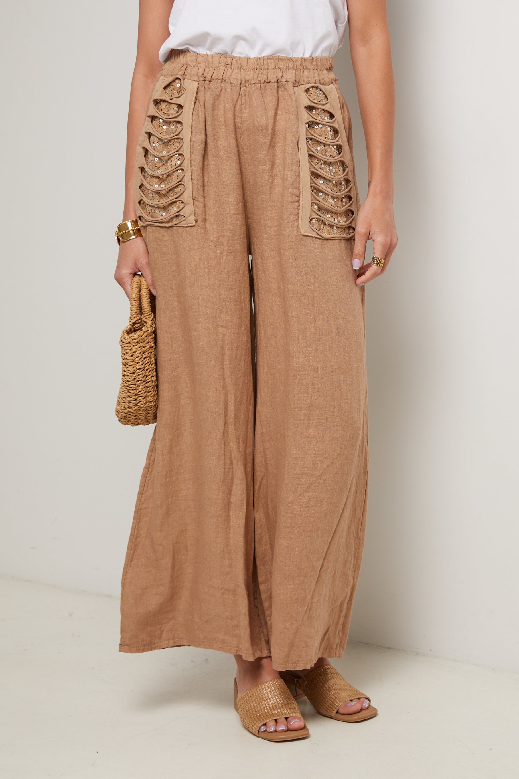 Pantalón - Camel - Mujer
