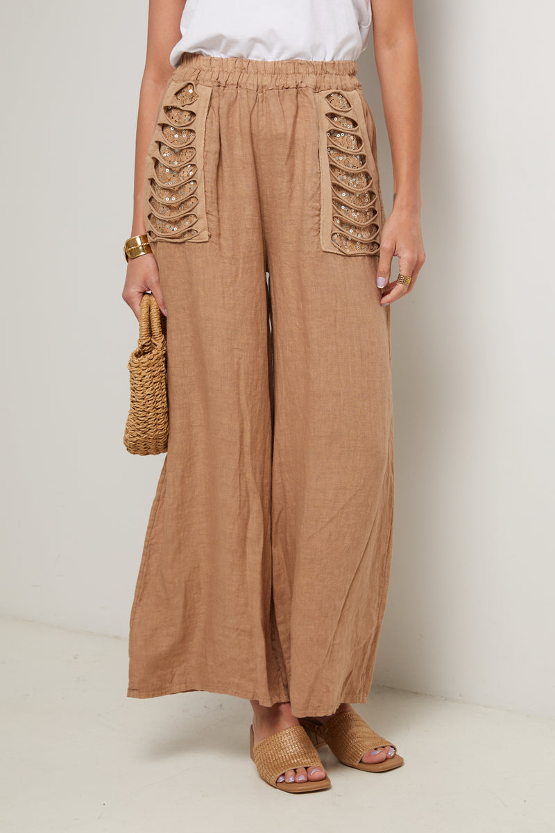 Pantalón - Camel - Mujer