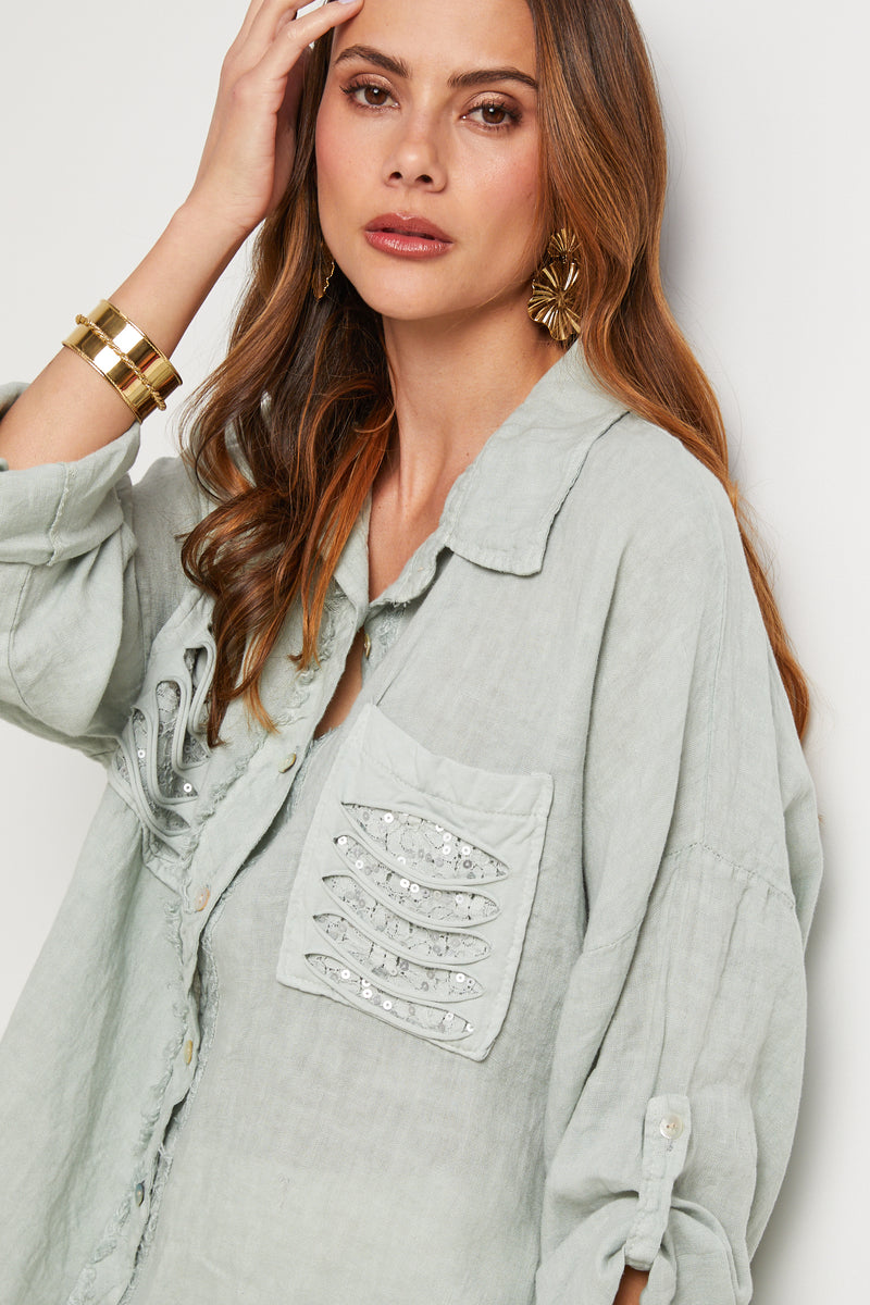 Camisa - Aqua - Mujer