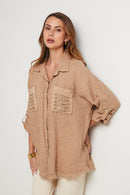 Camisa - Camel - Mujer