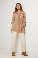 Camisa - Camel - Mujer