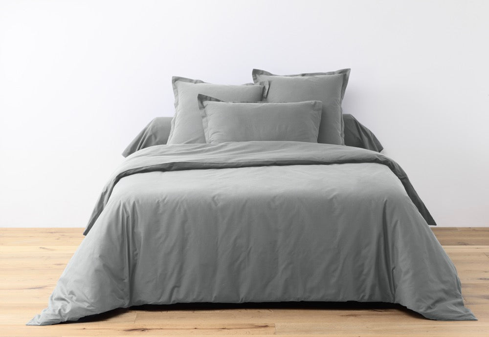 Pack de 2 fundas de almohada - 100 % algodón 57 hilos - Silver