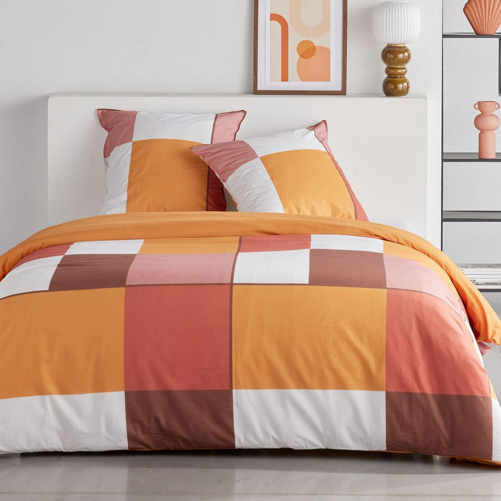 Sunshine - Parure De Lit Motif 20.13 - Terracotta