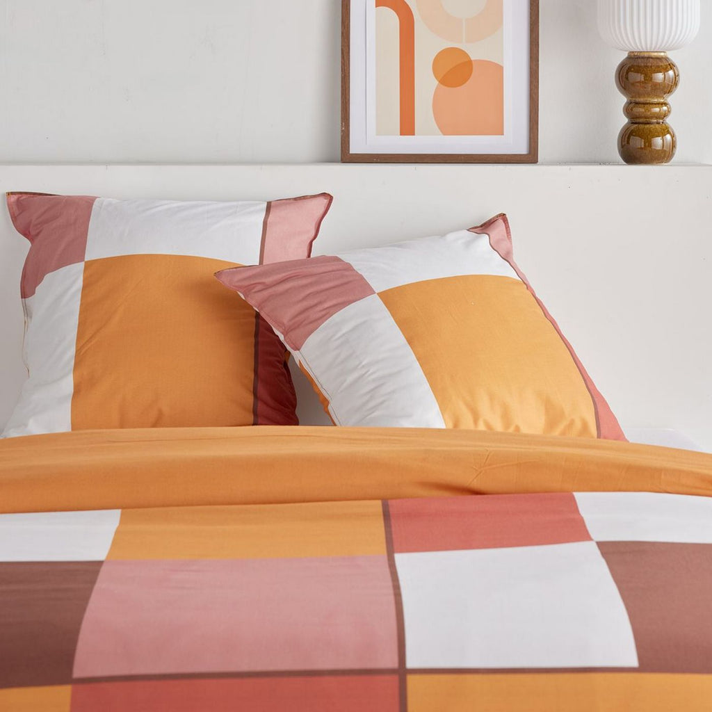 Sunshine - Parure De Lit Motif 20.13 - Terracotta