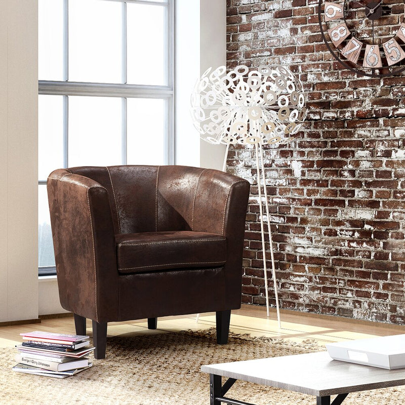 Newport - Fauteuil Cabriolet En Tissu - Marron