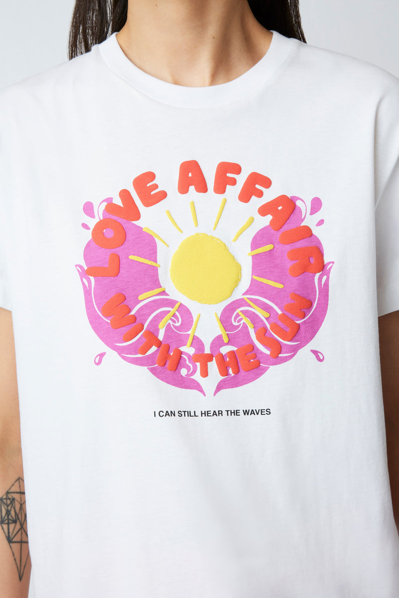 T shirt Welcome Love BLANC