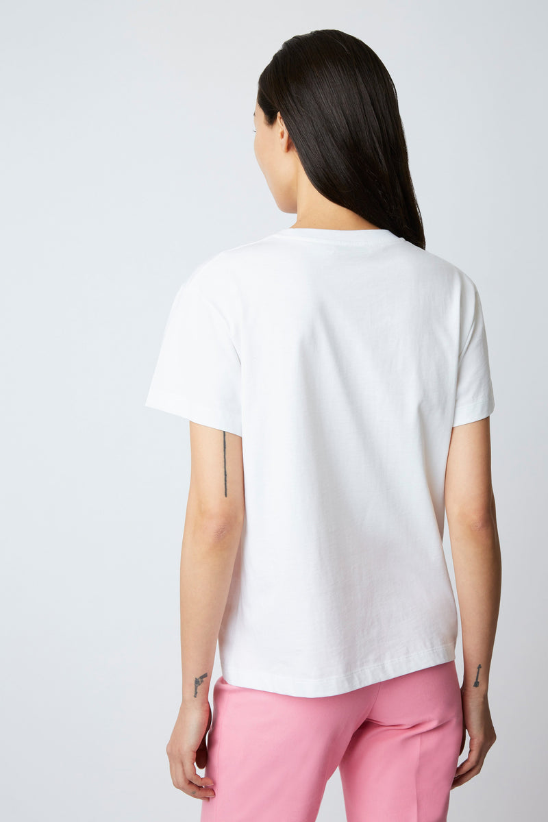 T shirt Welcome Love BLANC