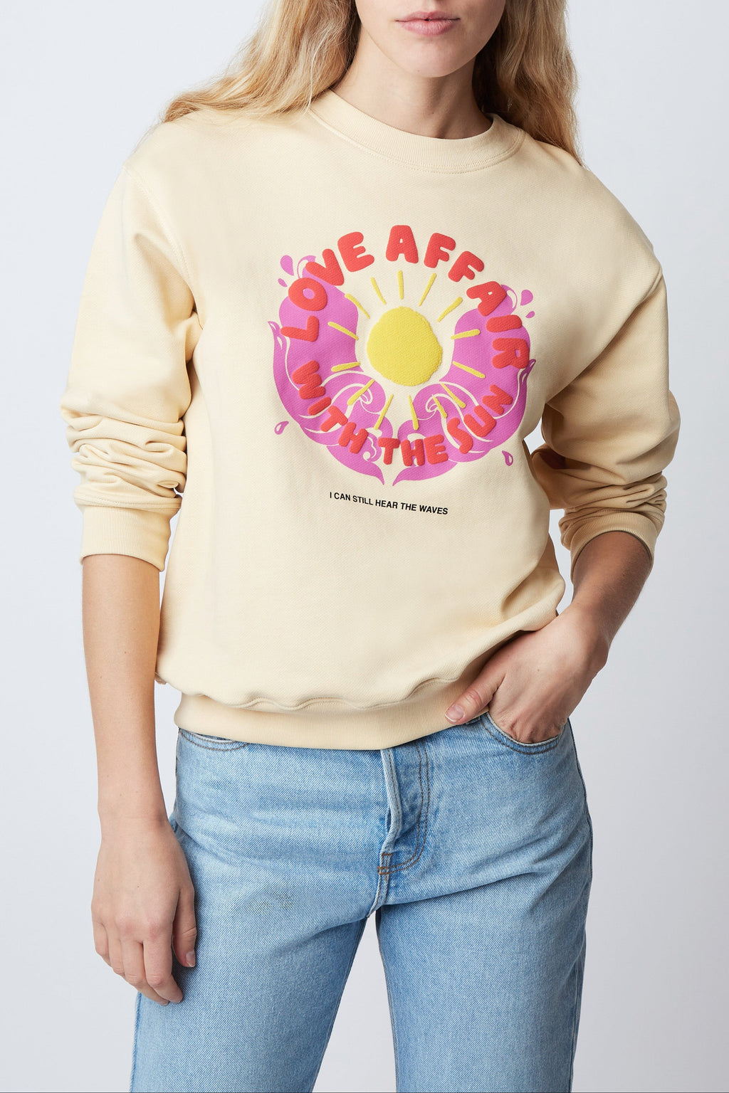 SWEATSHIRT LOUIS LOVE SOFT YELLOW