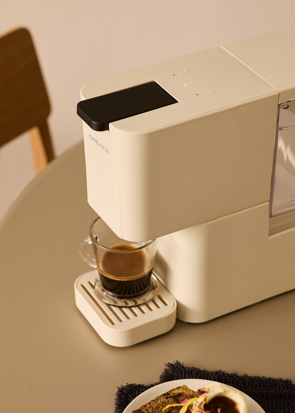 Thera Studio - Cafetière Multicapsule Express & Café Moulu - Blanc Cassé