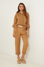 Chemise - Camel - Femme