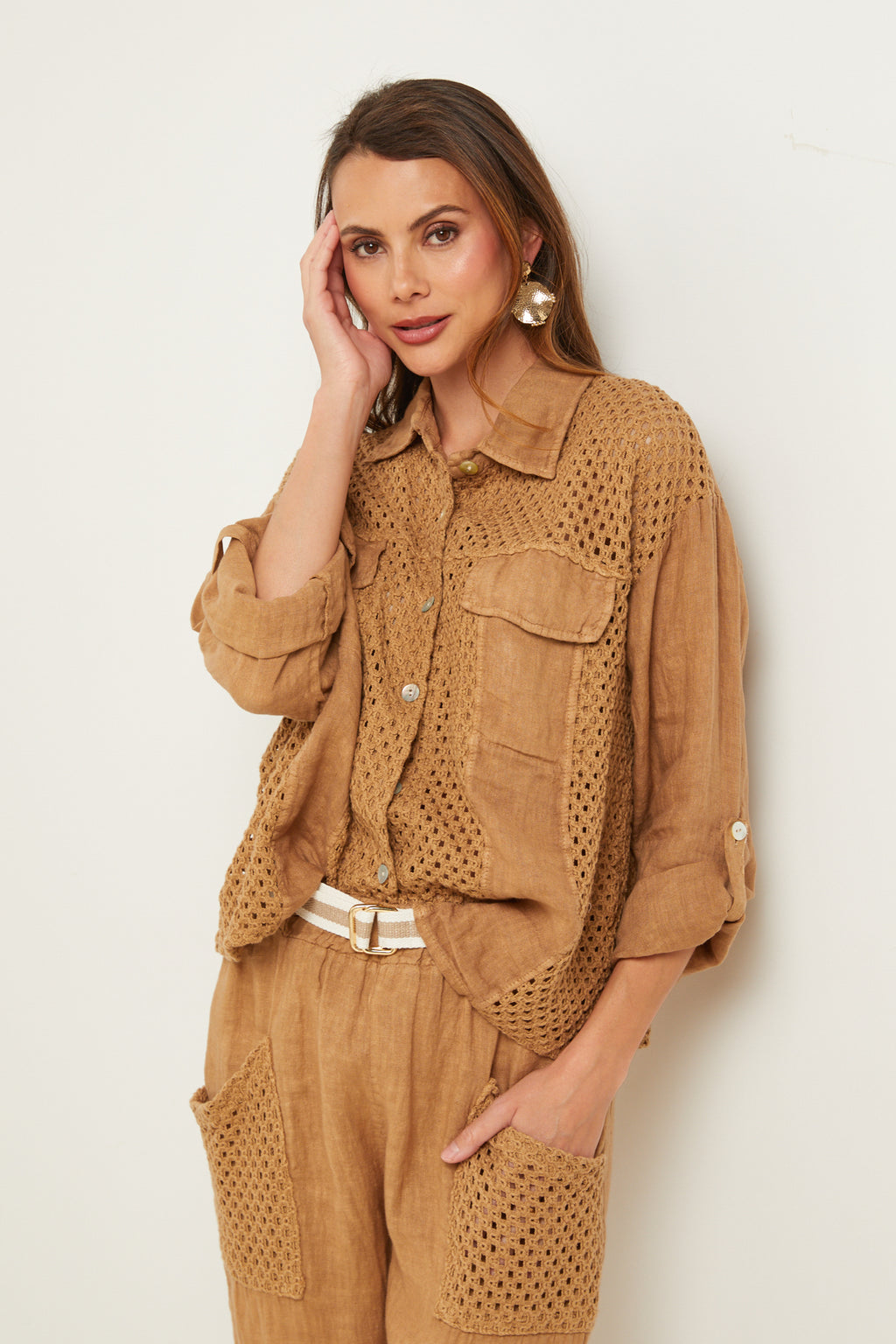 Chemise - Camel - Femme