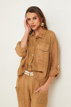 Chemise - Camel - Femme