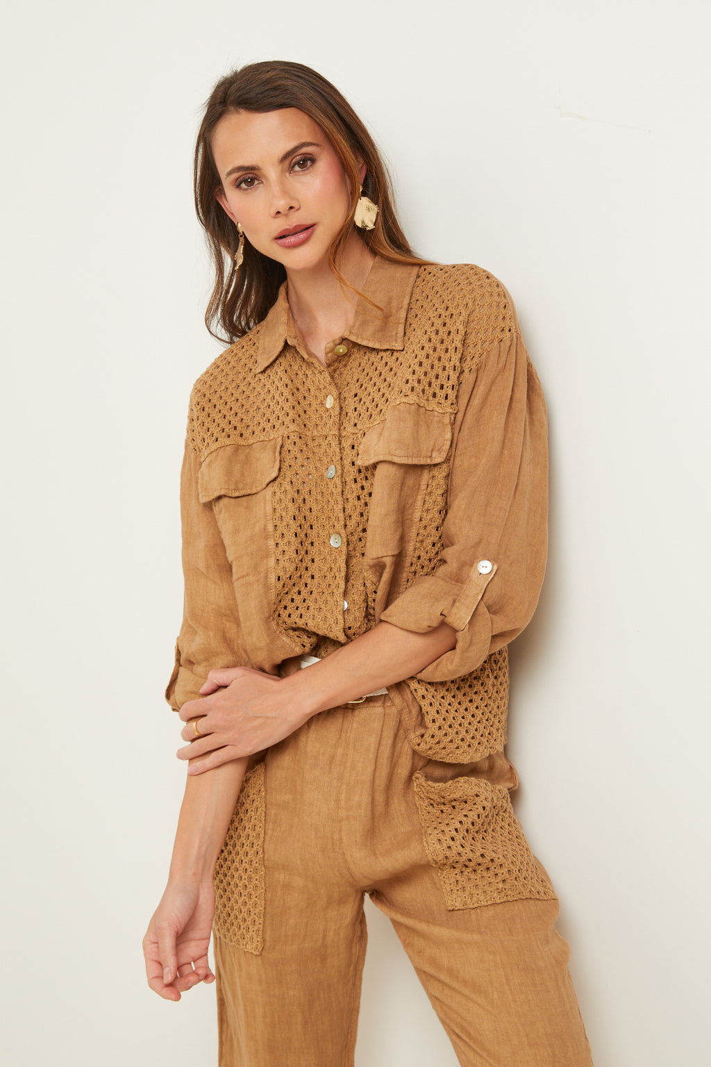 Chemise - Camel - Femme