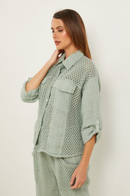 Camisa - Verde Agua - Mujer