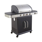 Fidgi - Barbacoa De Gas 4 Quemadores Y Plancha - Negra