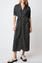 Edward Tic tac dress - geometric BLACK