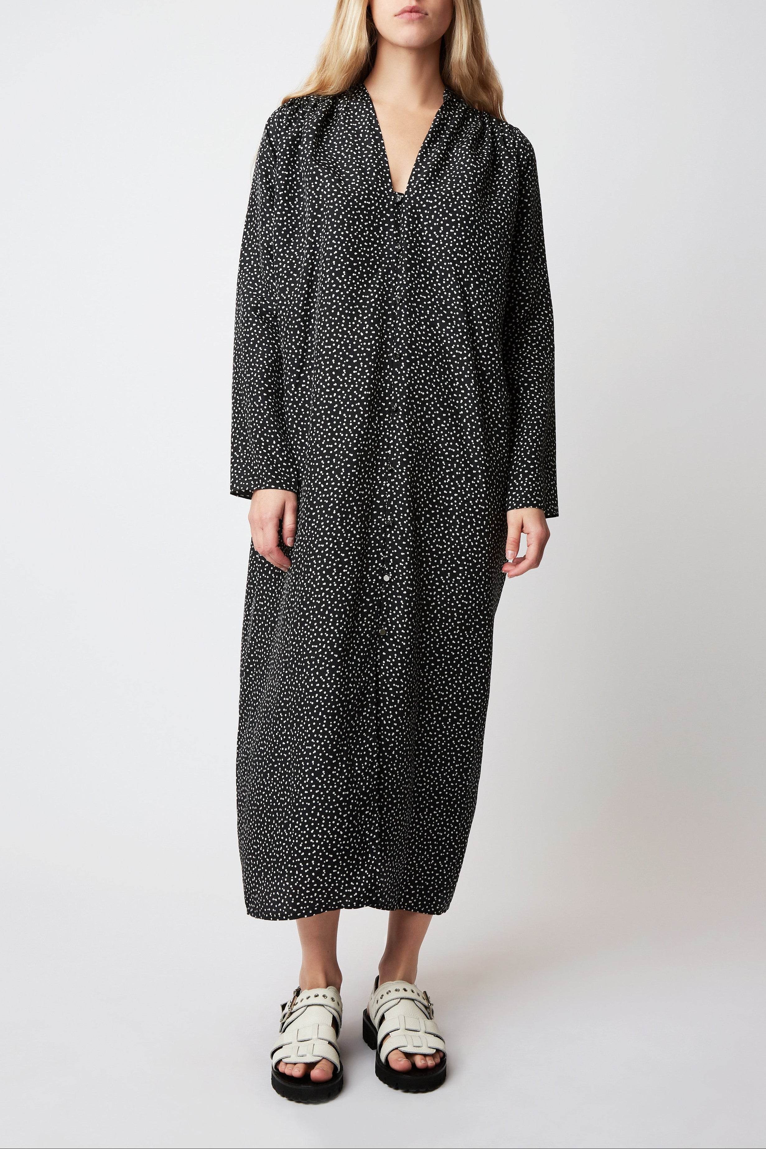 Edward Tic tac dress - geometric BLACK