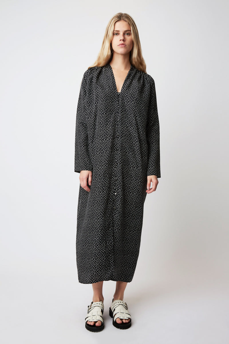 Edward Tic tac dress - geometric BLACK