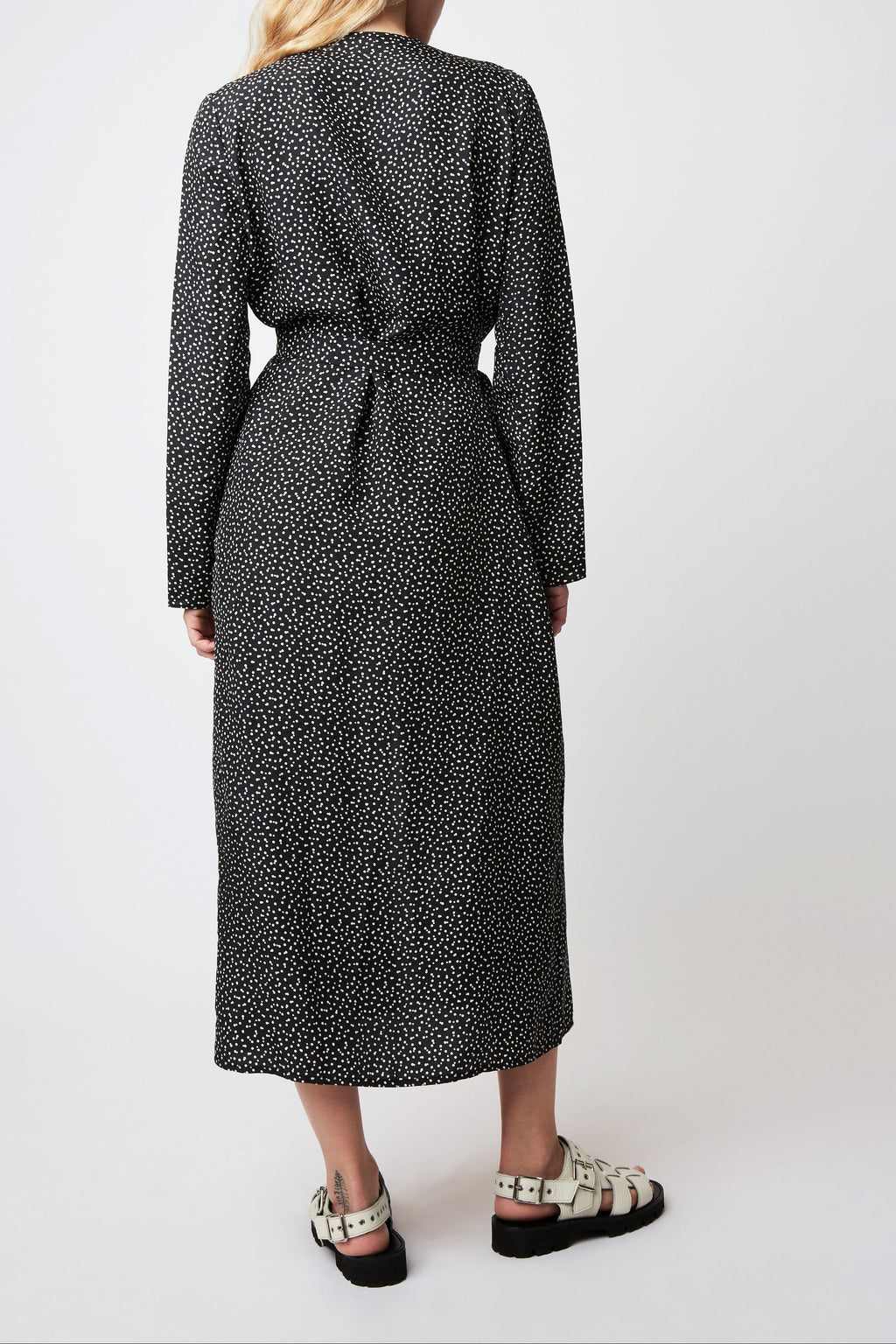 Edward Tic tac dress - geometric BLACK