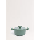 Pot Studio - Cacerola de aluminio fundido con asas de baquelita - 20 cm - Verde salvia y cobre
