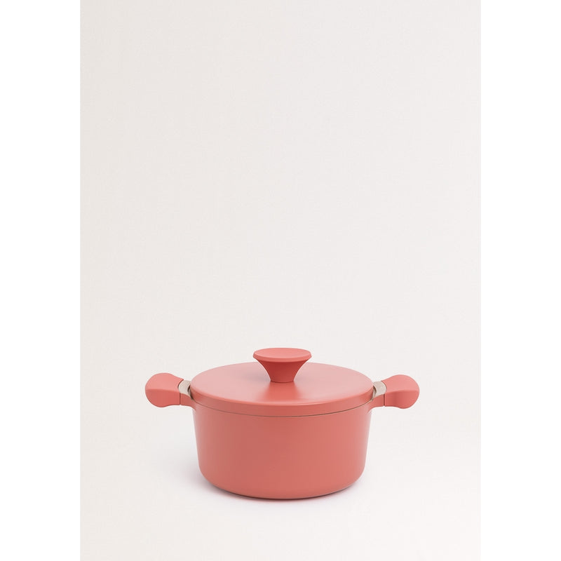 Pot Studio - Cacerola de aluminio fundido con asas de baquelita - 24 cm - Terracota y cobre