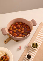 Pot Studio - Olla de aluminio fundido con revestimiento cerámico - 26 cm - Moka