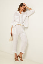 Pantalon - Blanc - Femme