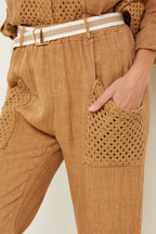 Trousers - Camel - Women