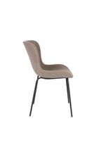 Junzo Rib - Chaise De Salle À Manger - Tissu - Gris