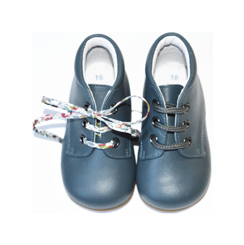 Chaussures Bottillons Souples Azylis Épurés - Cuir Bleu Pétrole - Mixte