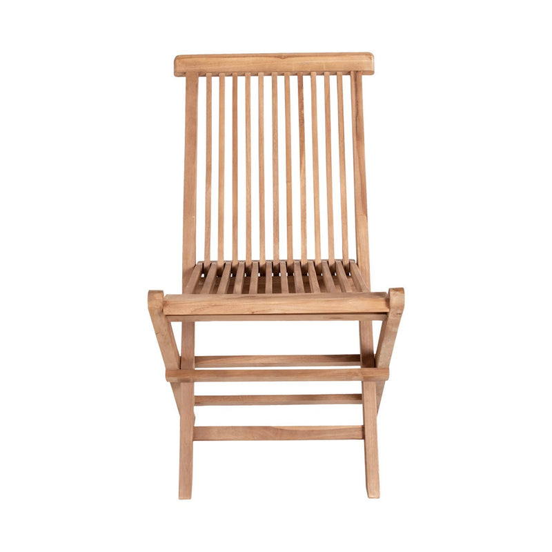 Lot De 2 Chaises De Jardin En Teck - Naturel