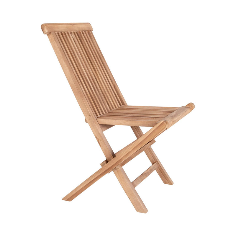 Lot De 2 Chaises De Jardin En Teck - Naturel