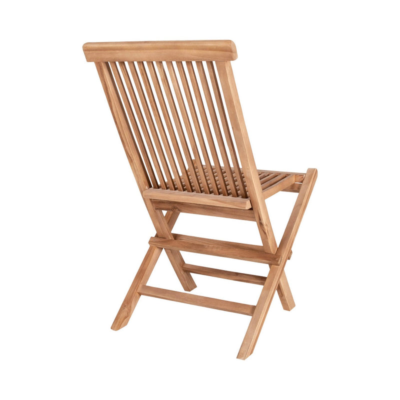 Lot De 2 Chaises De Jardin En Teck - Naturel