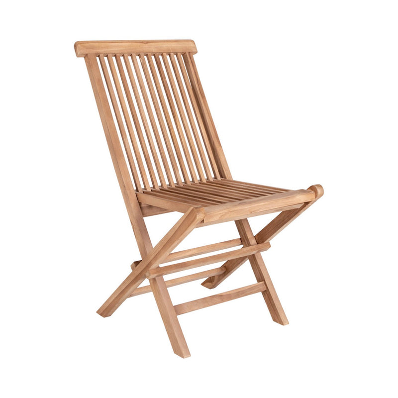 Lot De 2 Chaises De Jardin En Teck - Naturel