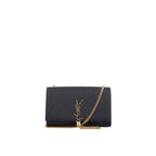 Saint Laurent - Bandolera pequeña Kate de piel granulada con borlas - Mujeres - Negro