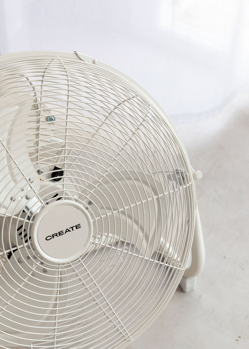 Air Floor Retro - Industrial Floor Fan - 16" - Off-White
