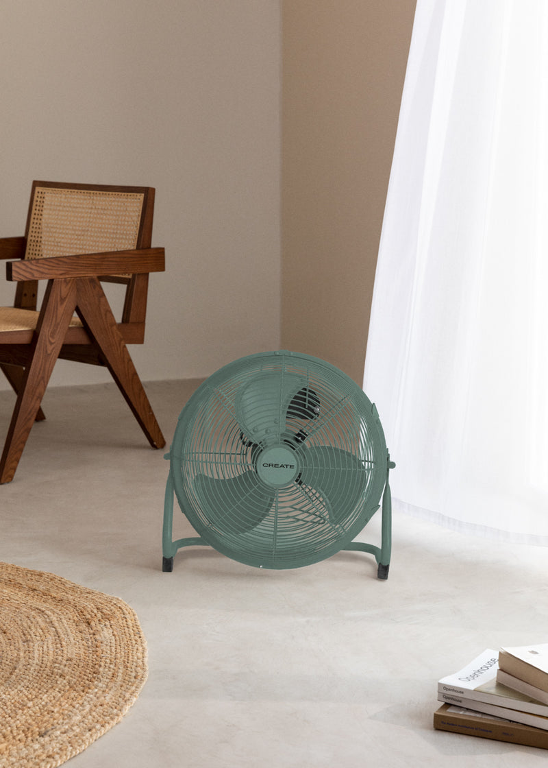Air Floor Retro - Industrial Floor Fan - 16" - Sage Green