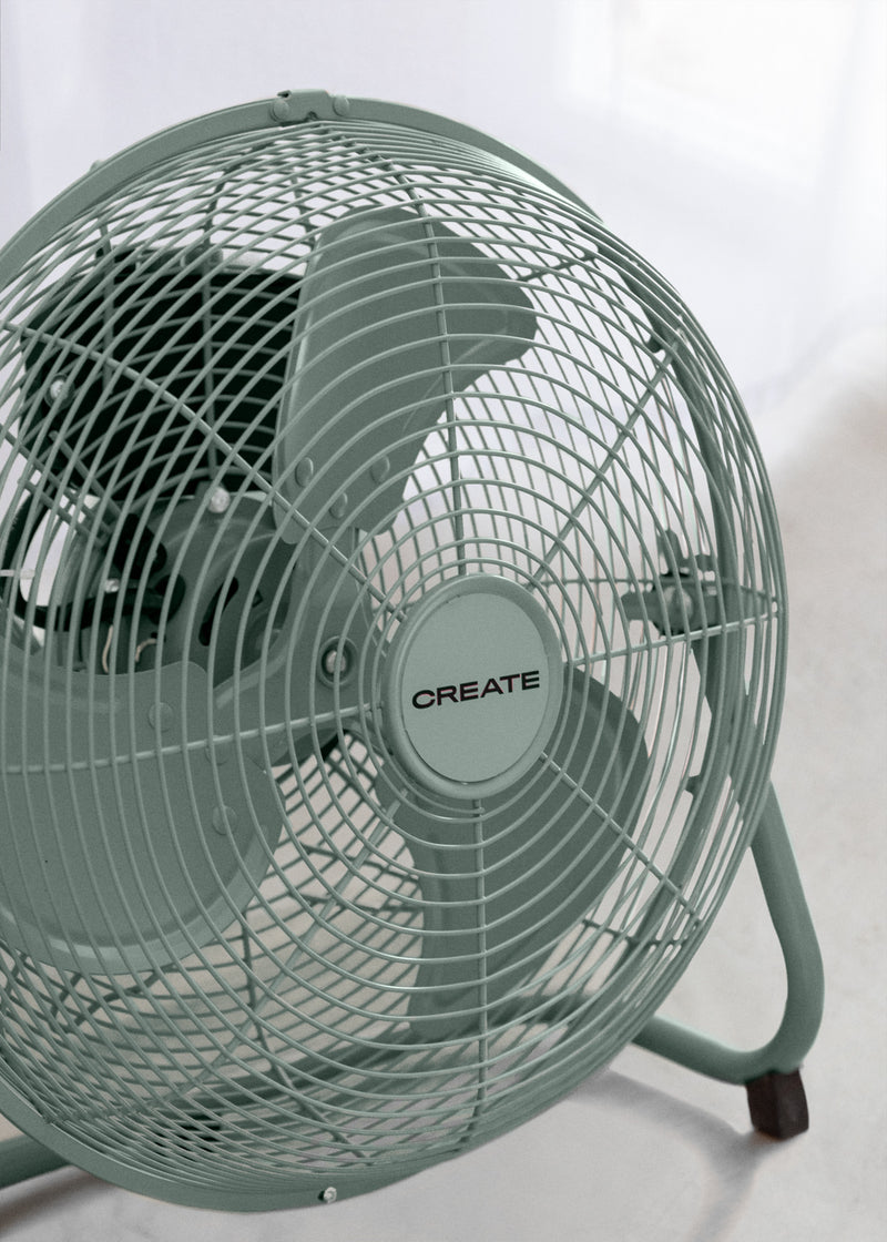 Air Floor Retro - Industrial Floor Fan - 16" - Sage Green