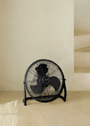 Air Floor Retro - Industrial Fan - 12" - Black