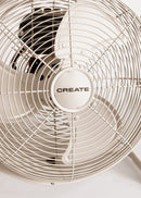 Air Floor Retro - Industrial Fan - 12" - Sand