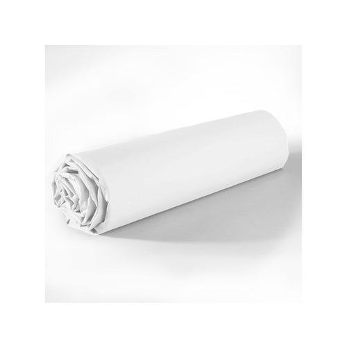 Drap Housse - 100% Coton 57 Fils - Blanc