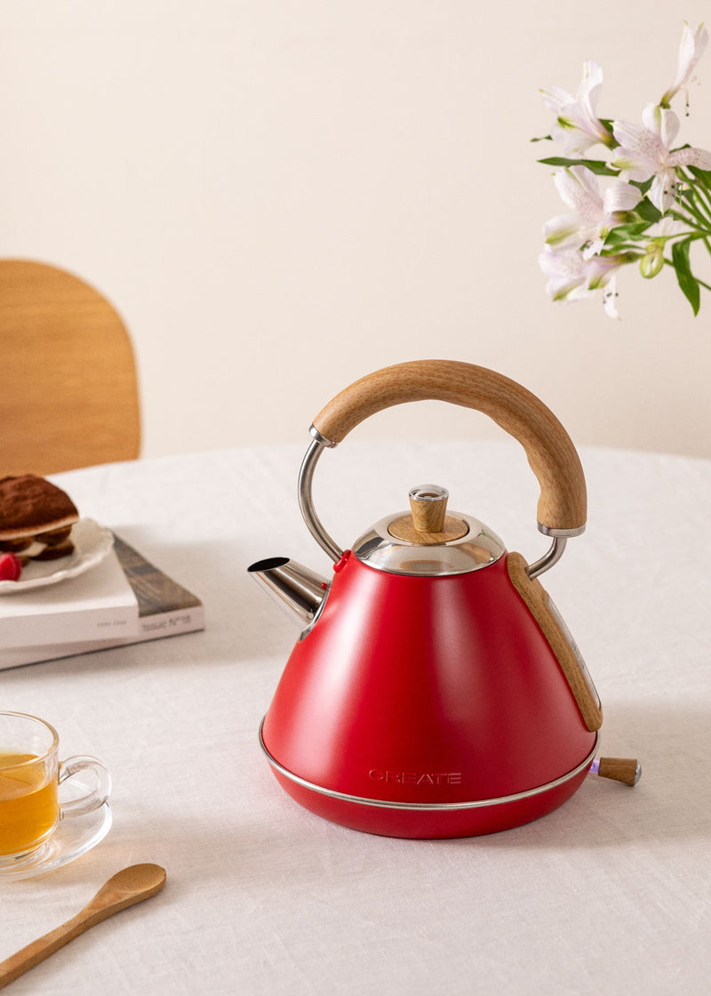 Kettle Retro - Bouilloire électrique - 1L - Rouge